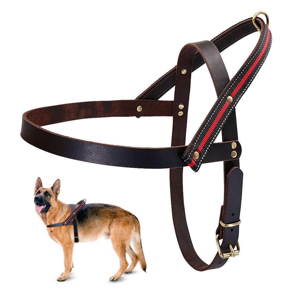 Leather No Pull Dog Harness