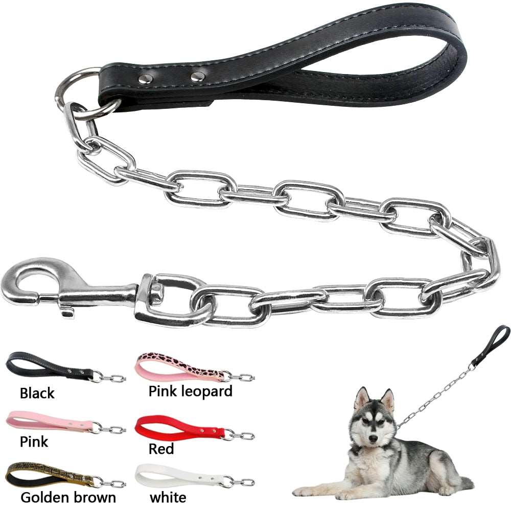 Durable Chain Dog Leash.