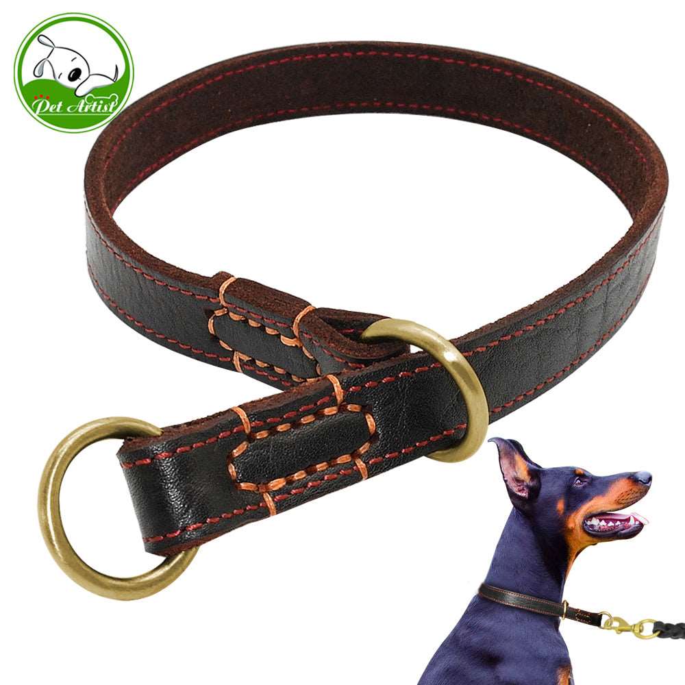 Handmade Genuine Leather Dog Collar.