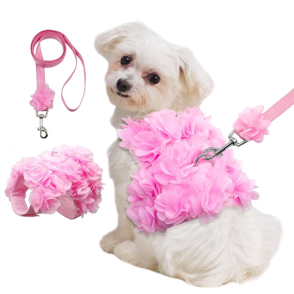 Pink Angel Puppy Harness Set.