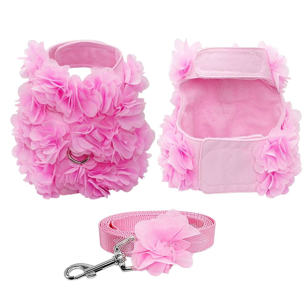 Pink Angel Puppy Harness Set.