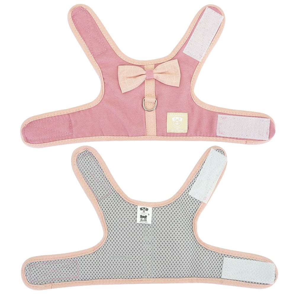 Bowknot Dog Mesh Harness Vest.