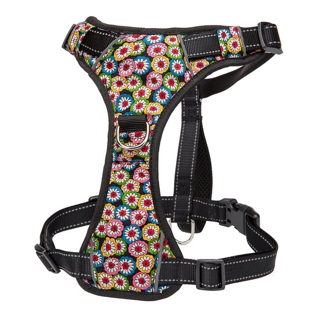 Artistic Dog Reflective Harness.