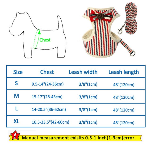 Plaid Style Dog Harness.