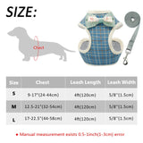 Plaid Style Dog Harness.