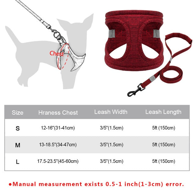 Plaid Style Dog Harness.