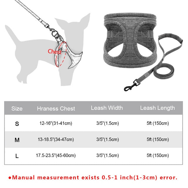Plaid Style Dog Harness.