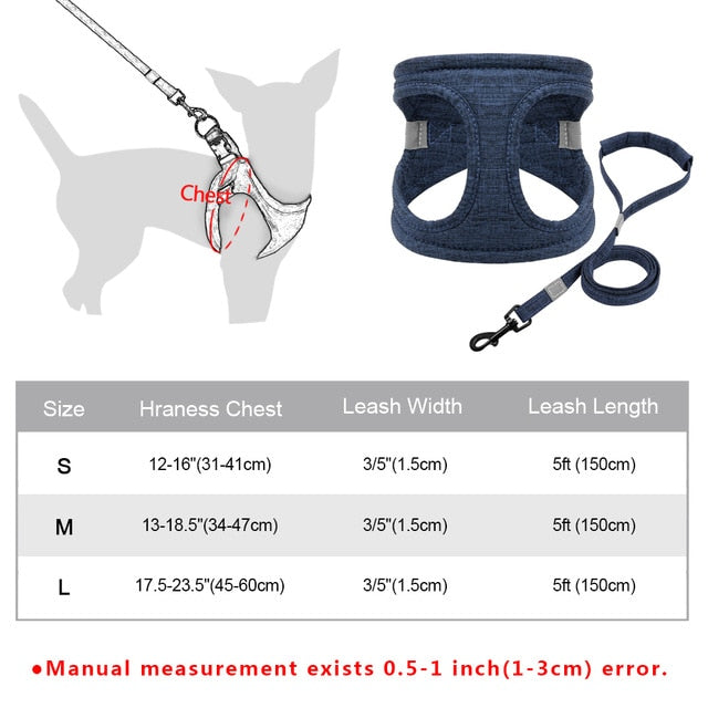 Plaid Style Dog Harness.