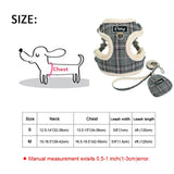 Plaid Style Dog Harness.