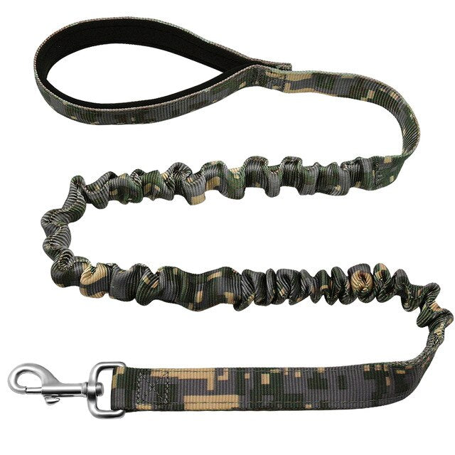 Nylon Camo Bungee Dog Leash.