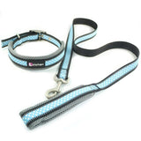 Breathable dog collar and leash set
