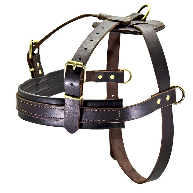 Soft Leather Big Dog Harness.