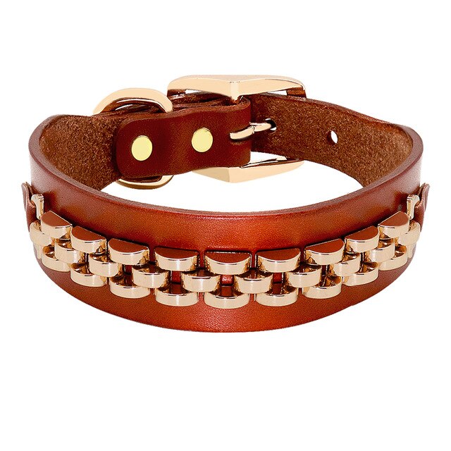 Leather French Bulldog Collar.