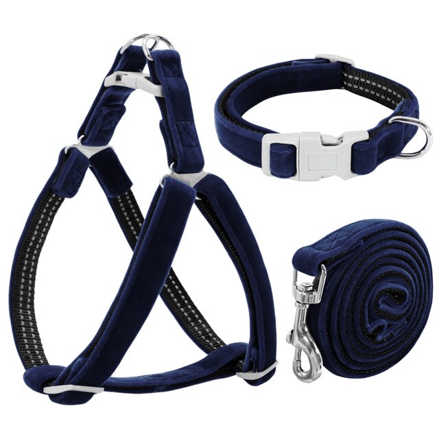 Dog Adjustable Collar Harness Set.
