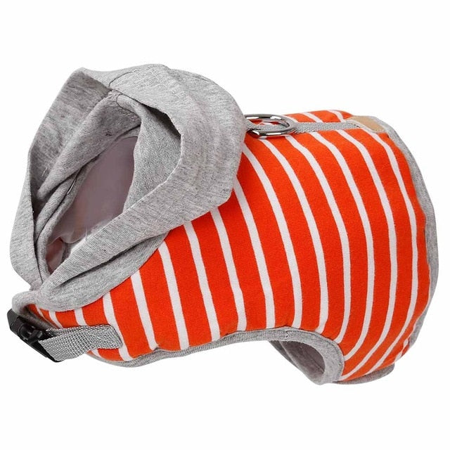 Bone Striped Harness Leash Set.