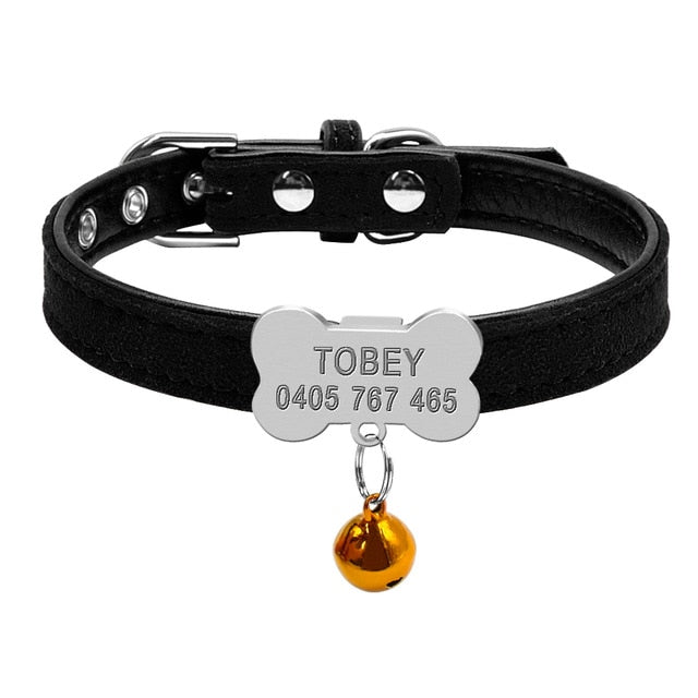 Engraved Dog Leather Collar.
