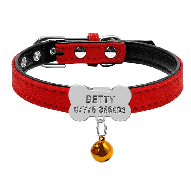 Engraved Dog Leather Collar.