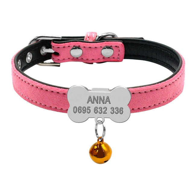 Engraved Dog Leather Collar.