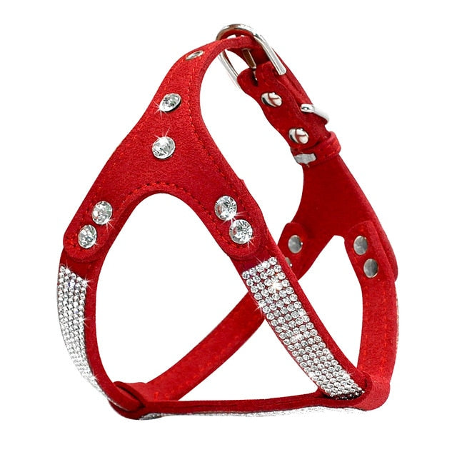 Rhinestone Dog Harness.