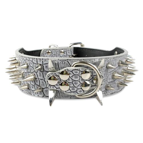 leather spiked dog collar