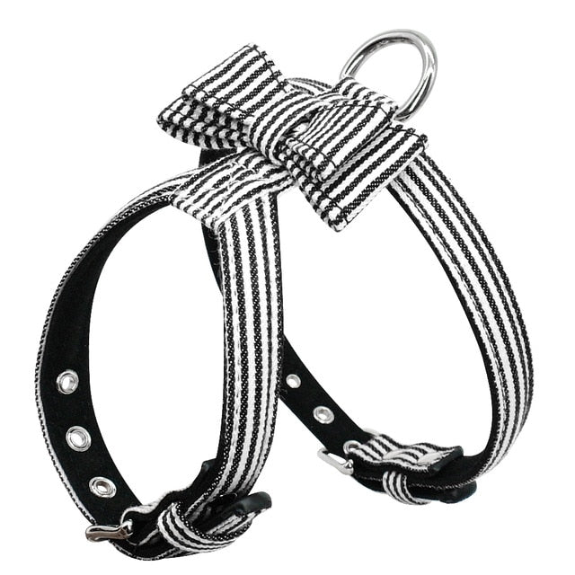 Bowknot quality dog harness