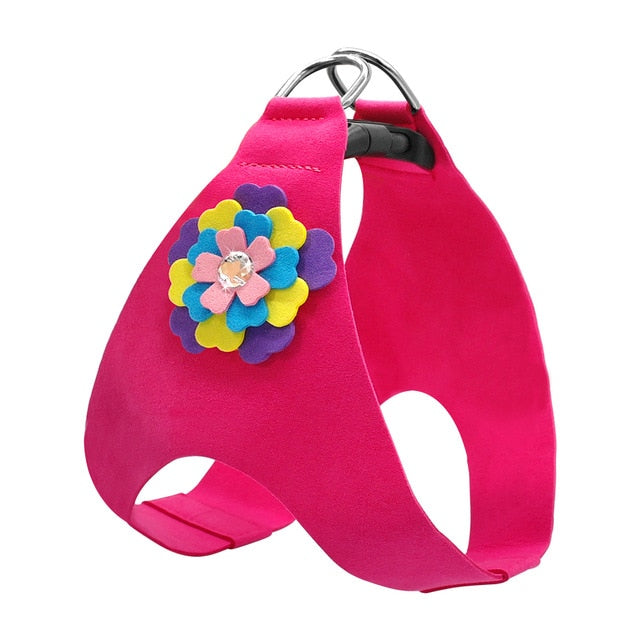 Candy Color Dog Flower Harness.