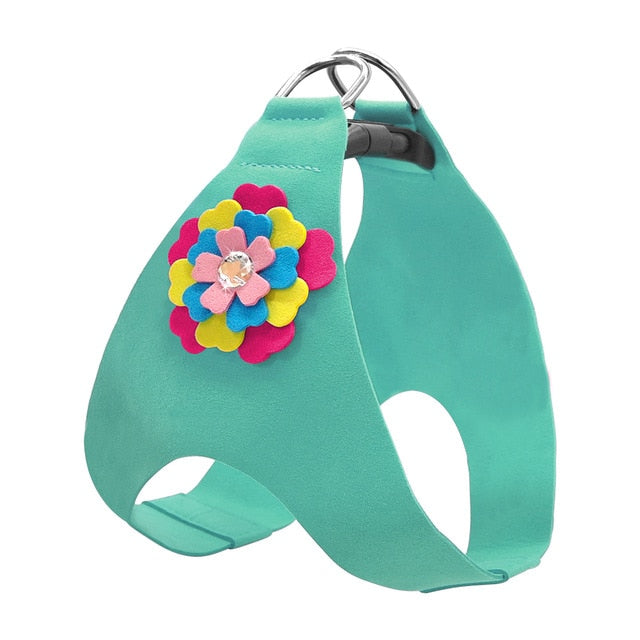 Candy Color Dog Flower Harness.