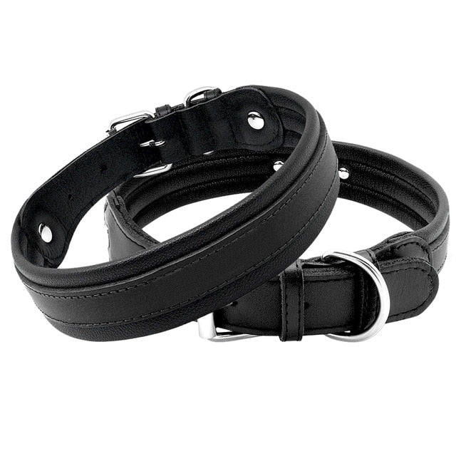 Soft Genuine Leather Dog Collar.