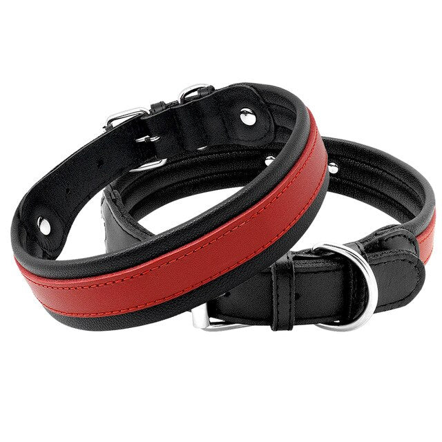 Soft Genuine Leather Dog Collar.