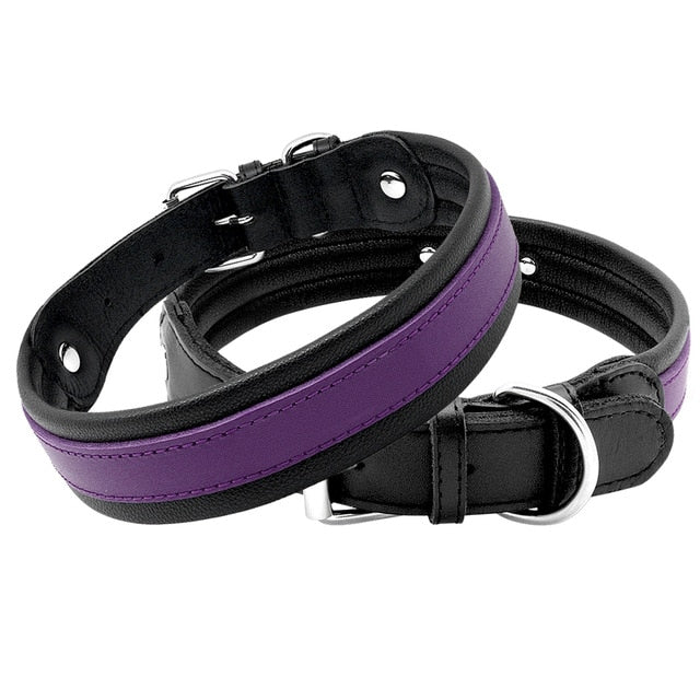 Soft Genuine Leather Dog Collar.