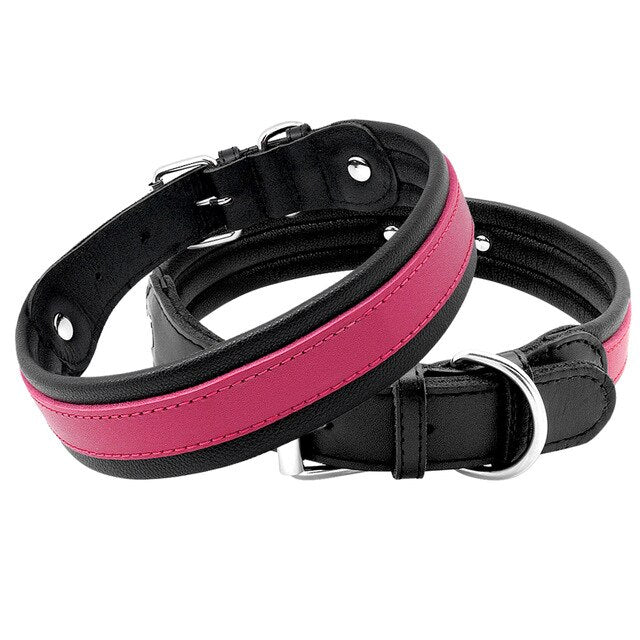 Soft Genuine Leather Dog Collar.