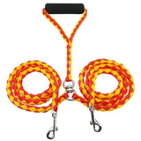 dual braided rope dog leash