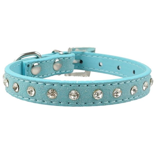 Bling Leather Rhinestone Collar.