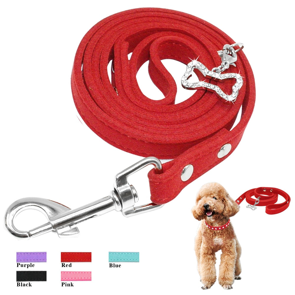 Soft Leather Dog Leash.