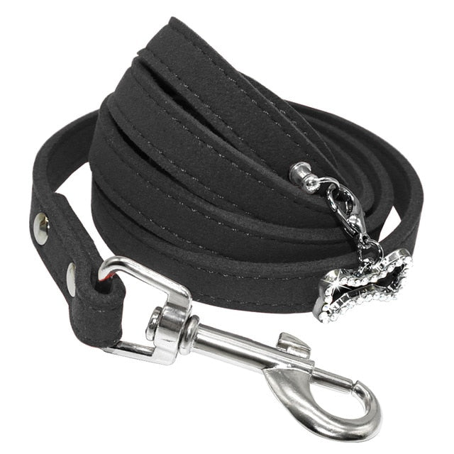 Soft Leather Dog Leash.