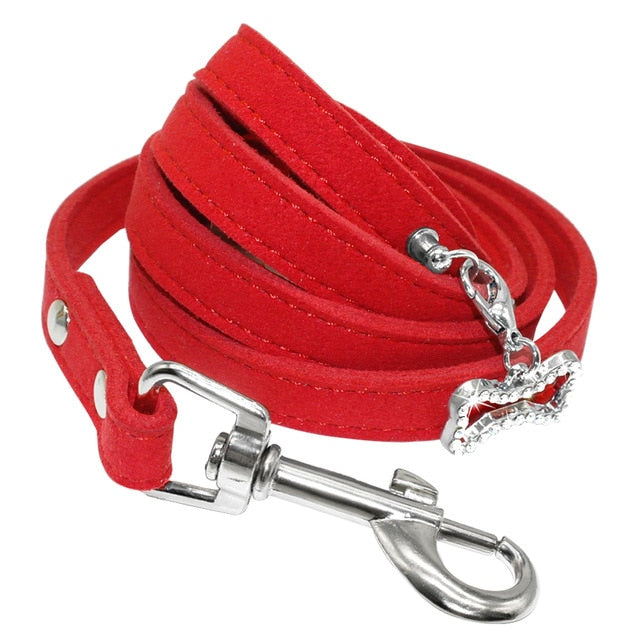 Soft Leather Dog Leash.