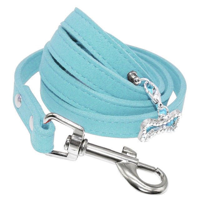Soft Leather Dog Leash.