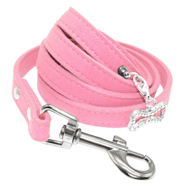 Soft Leather Dog Leash.