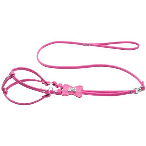 Leather & Bling Diamante Dog harness