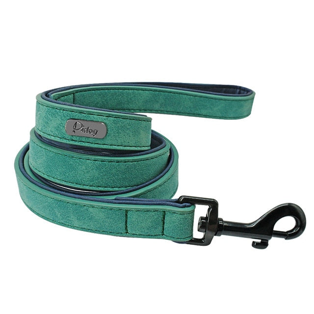 Personalized Leather Dog Leash.