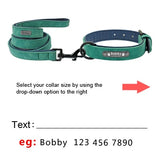 Personalized Dog Tag Collar and Leash