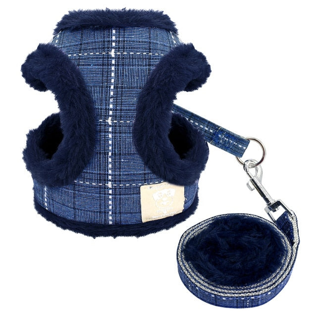 Plush Soft Harness Leash Set.