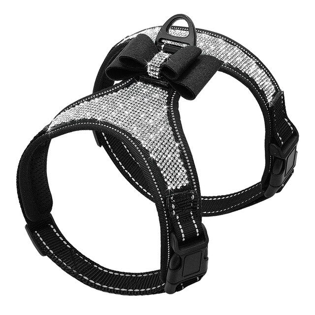Full Rhinestone Dog Harness.