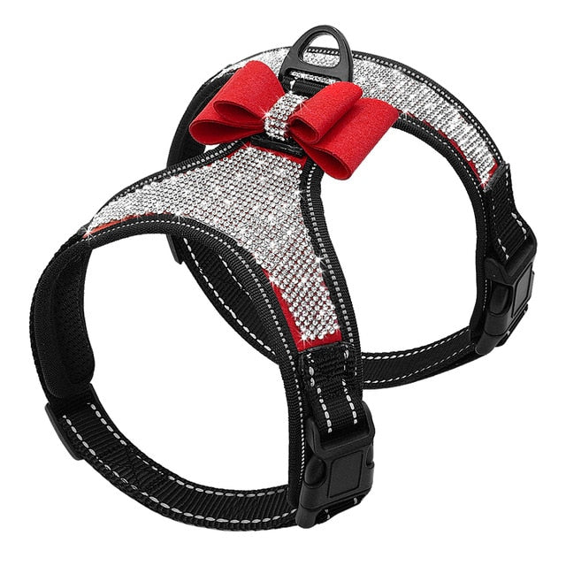 Full Rhinestone Dog Harness.