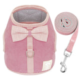 Bowknot Dog Mesh Harness Vest.