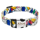 Custom Zig Zag Printed Dog Collar.