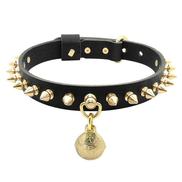 Studded Dog Leather Collar.