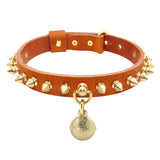 Studded Dog Leather Collar.