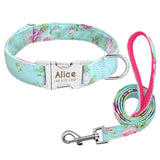 Printed Personalized Dog Leash Set.