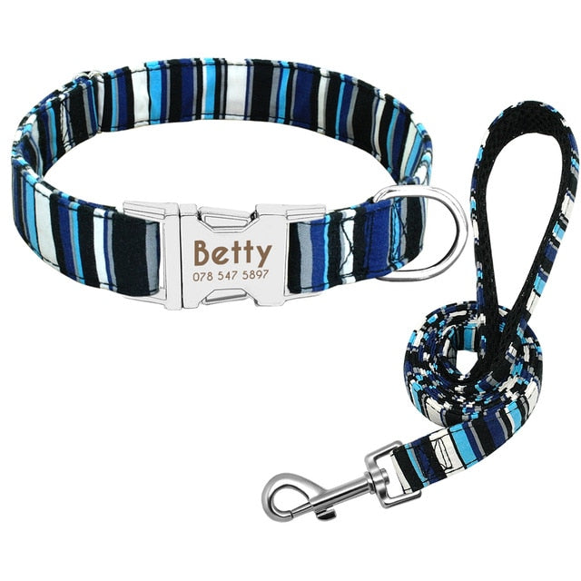 Printed Personalized Dog Leash Set.